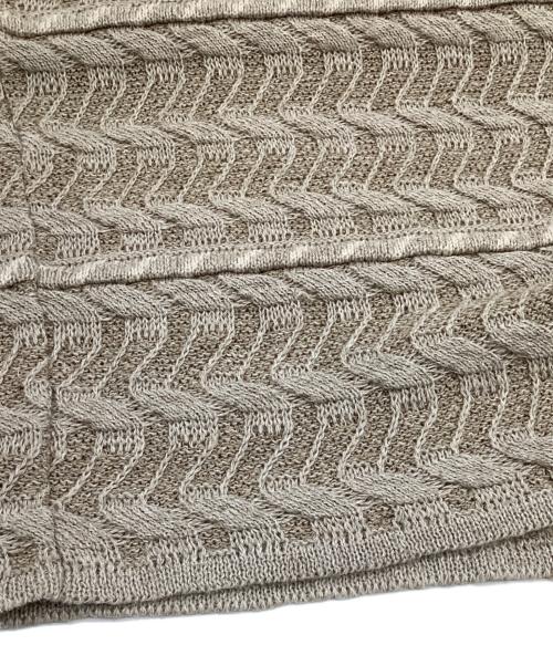 issey miyake by all style（イッセイミヤケ バイ オールスタイル）issey miyake by all style (イッセイミヤケ バイ オールスタイル) リネンニット ベージュ サイズ:9の古着・服飾アイテム