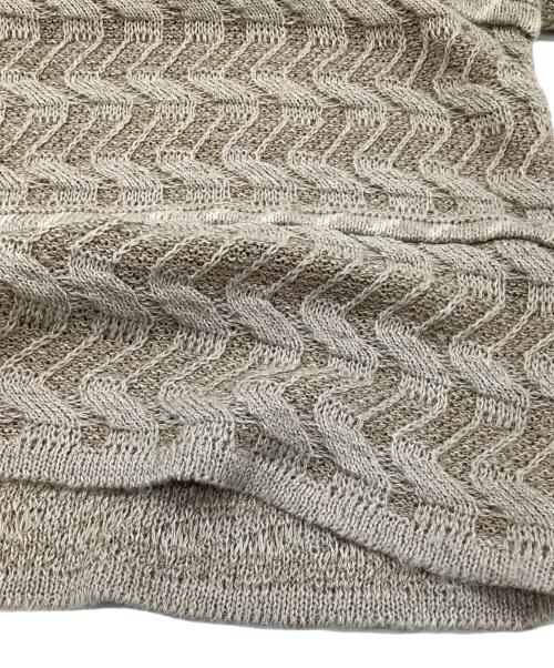 issey miyake by all style（イッセイミヤケ バイ オールスタイル）issey miyake by all style (イッセイミヤケ バイ オールスタイル) リネンニット ベージュ サイズ:9の古着・服飾アイテム