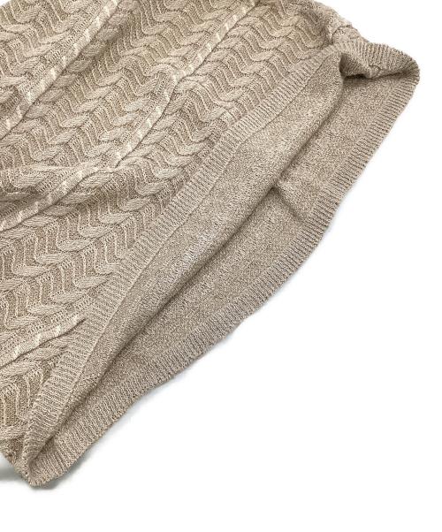 issey miyake by all style（イッセイミヤケ バイ オールスタイル）issey miyake by all style (イッセイミヤケ バイ オールスタイル) リネンニットスカート アイボリー サイズ:9の古着・服飾アイテム