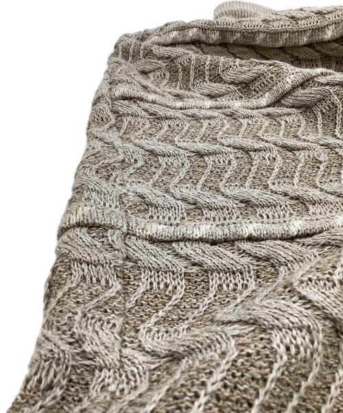 issey miyake by all style（イッセイミヤケ バイ オールスタイル）issey miyake by all style (イッセイミヤケ バイ オールスタイル) リネンニットスカート アイボリー サイズ:9の古着・服飾アイテム