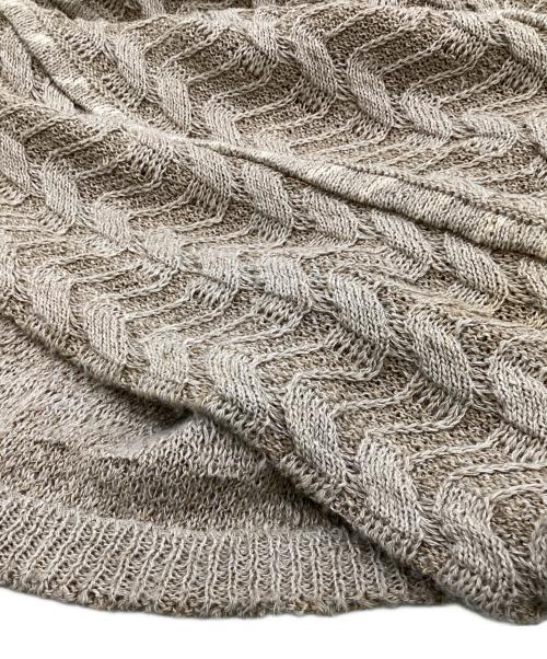 issey miyake by all style（イッセイミヤケ バイ オールスタイル）issey miyake by all style (イッセイミヤケ バイ オールスタイル) リネンニットスカート アイボリー サイズ:9の古着・服飾アイテム