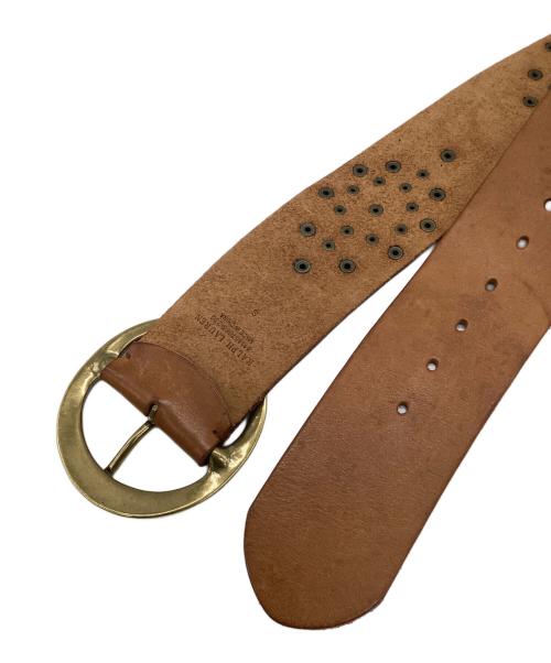 RALPH LAUREN（ラルフローレン）RALPH LAUREN (ラルフローレン) スタッズレザーベルト ブラウン サイズ:Sの古着・服飾アイテム