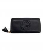 GUCCIグッチ）の古着「ソーホー ラウンドジップ長財布」｜ブラック