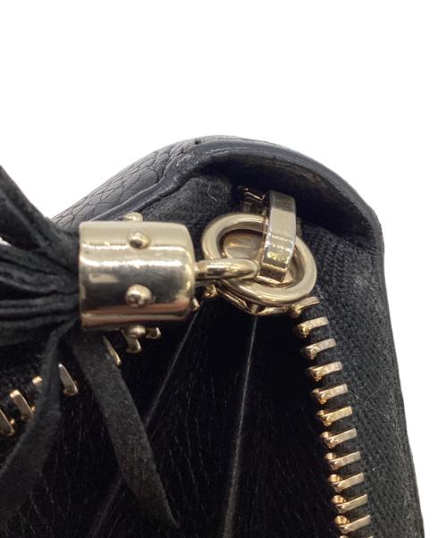 GUCCI（グッチ）GUCCI (グッチ) ソーホー ラウンドジップ長財布 ブラックの古着・服飾アイテム
