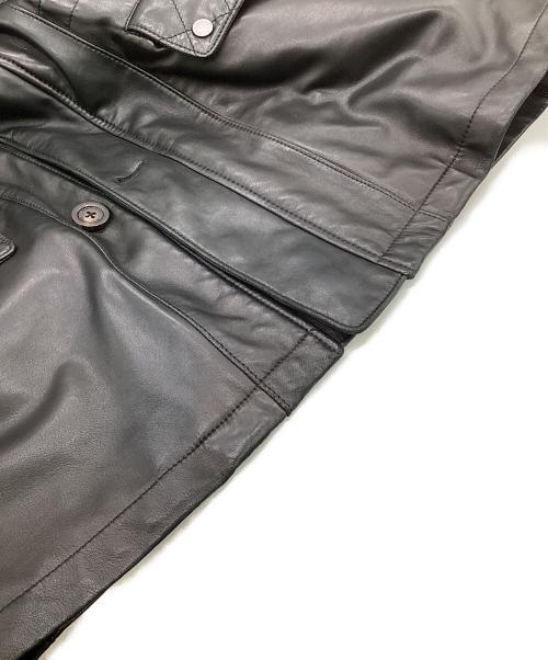 BURBERRY LONDON（バーバリーロンドン）BURBERRY LONDON (バーバリーロンドン) ダウンライナー付シープスキンコート ブラック サイズ:Mの古着・服飾アイテム