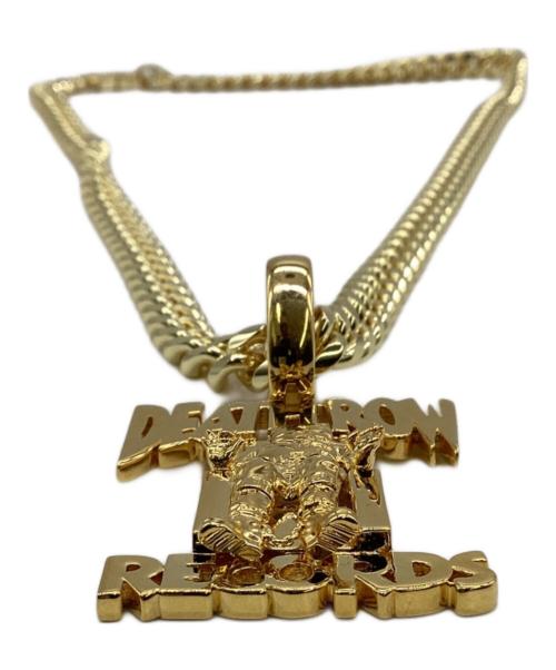 King Ice（キングアイス）King Ice (キングアイス) DEATH ROW RECORDS (デスロウレコーズ) ネックレス ゴールドの古着・服飾アイテム