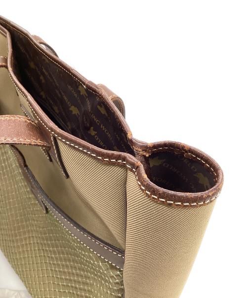 HUNTING WORLD（ハンティングワールド）HUNTING WORLD (ハンティングワールド) SAFARI デカロゴ トート バッグ オリーブ×カーキの古着・服飾アイテム