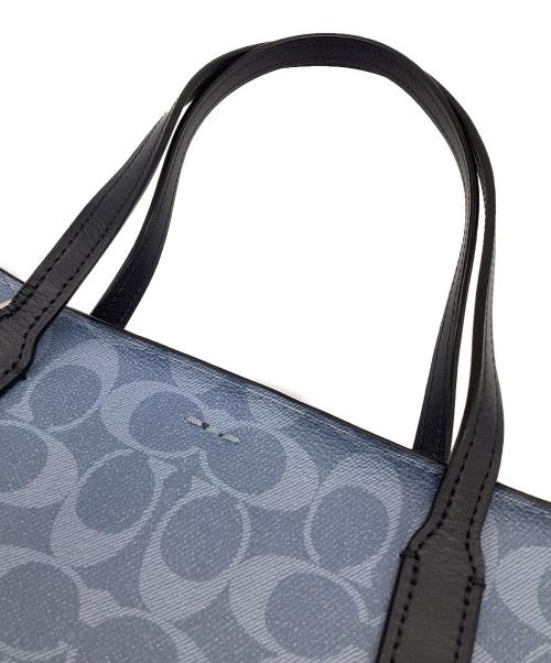 COACH（コーチ）COACH (コーチ) シグネチャー トートバッグ スカイブルー×ブラックの古着・服飾アイテム