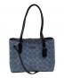 COACH（コーチ）の古着「シグネチャー トートバッグ」｜スカイブルー×ブラック