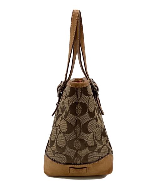 COACH（コーチ）COACH (コーチ) シグネチャー ミニトートバッグ ブラウンの古着・服飾アイテム