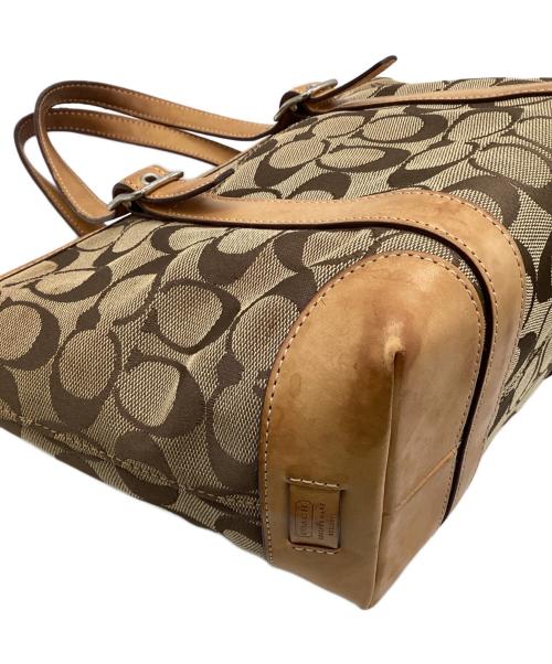 COACH（コーチ）COACH (コーチ) シグネチャー ミニトートバッグ ブラウンの古着・服飾アイテム