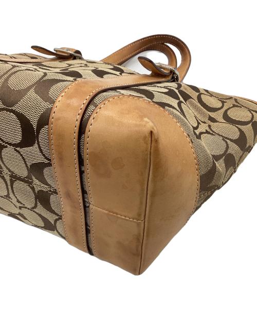 COACH（コーチ）COACH (コーチ) シグネチャー ミニトートバッグ ブラウンの古着・服飾アイテム