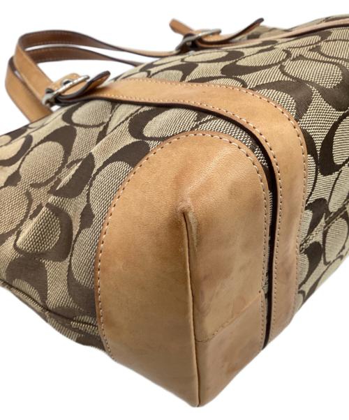 COACH（コーチ）COACH (コーチ) シグネチャー ミニトートバッグ ブラウンの古着・服飾アイテム