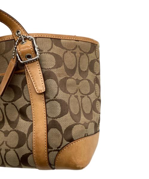 COACH（コーチ）COACH (コーチ) シグネチャー ミニトートバッグ ブラウンの古着・服飾アイテム