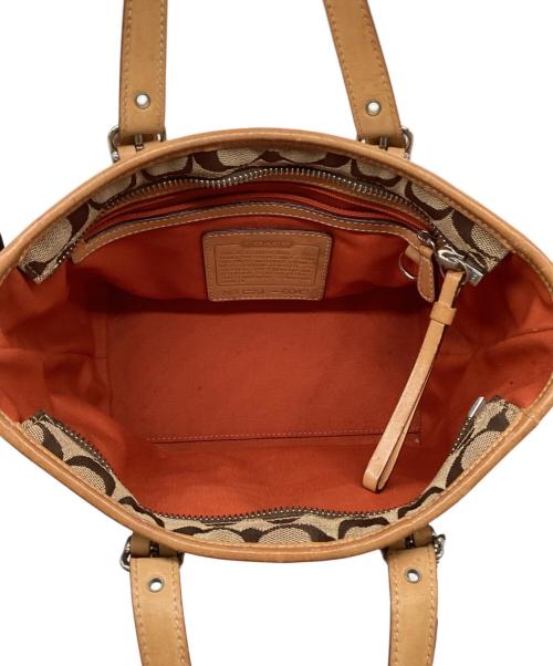 COACH（コーチ）COACH (コーチ) シグネチャー ミニトートバッグ ブラウンの古着・服飾アイテム