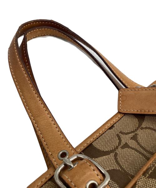COACH（コーチ）COACH (コーチ) シグネチャー ミニトートバッグ ブラウンの古着・服飾アイテム