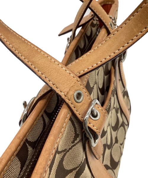 COACH（コーチ）COACH (コーチ) シグネチャー ミニトートバッグ ブラウンの古着・服飾アイテム