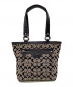 COACHコーチ）の古着「シグネチャー トートバッグ」｜ブラック