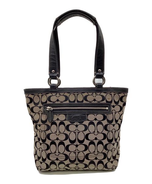 COACH（コーチ）COACH (コーチ) シグネチャー トートバッグ ブラックの古着・服飾アイテム
