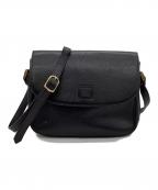 Burberry'sバーバリー）の古着「レザーショルダーバッグ」｜ブラック