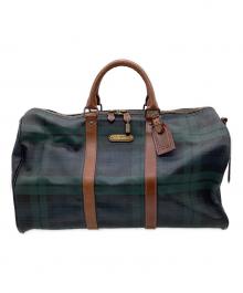 POLO RALPH LAUREN（ポロ・ラルフローレン）の古着「レザーボストンバッグ」｜グリーン