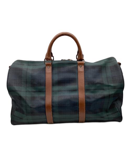 POLO RALPH LAUREN（ポロ・ラルフローレン）POLO RALPH LAUREN (ポロ・ラルフローレン) レザーボストンバッグ グリーンの古着・服飾アイテム