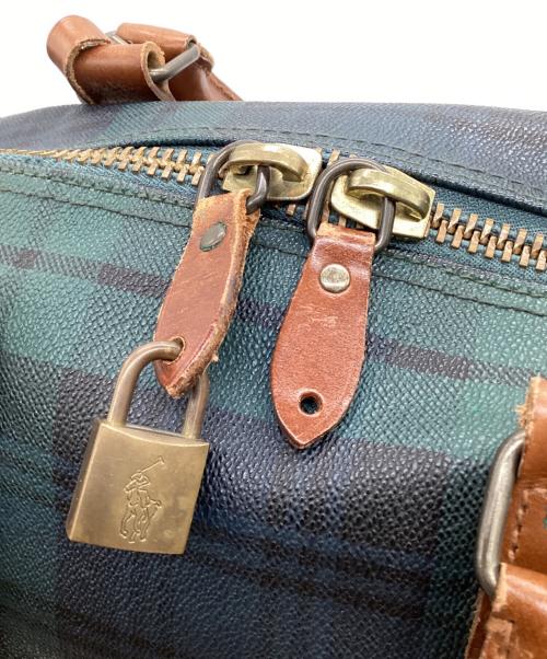 POLO RALPH LAUREN（ポロ・ラルフローレン）POLO RALPH LAUREN (ポロ・ラルフローレン) レザーボストンバッグ グリーンの古着・服飾アイテム