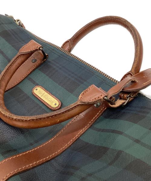 POLO RALPH LAUREN（ポロ・ラルフローレン）POLO RALPH LAUREN (ポロ・ラルフローレン) レザーボストンバッグ グリーンの古着・服飾アイテム
