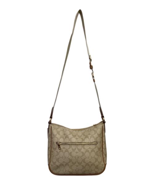 COACH（コーチ）COACH (コーチ) エリー ファイル バッグ シグネチャー キャンバス ストライプ アイボリーの古着・服飾アイテム