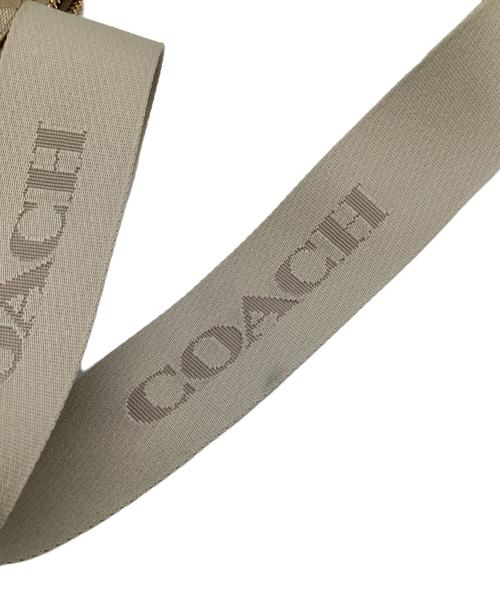 COACH（コーチ）COACH (コーチ) エリー ファイル バッグ シグネチャー キャンバス ストライプ アイボリーの古着・服飾アイテム