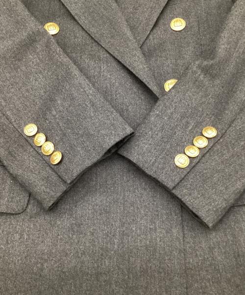 Aquascutum（アクアスキュータム）Aquascutum (アクアスキュータム) ダブルジャケット グレー サイズ:9の古着・服飾アイテム