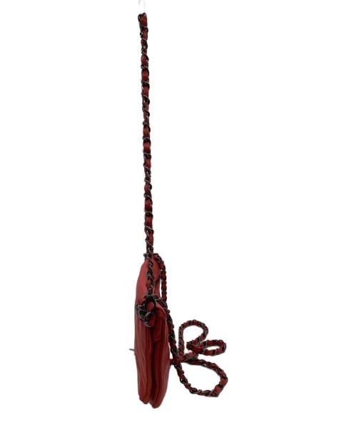 Zadig&Voltaire（ザディグエヴォルテール）Zadig&Voltaire (ザディグエヴォルテール) ROCK レザーショルダーバッグ レッドの古着・服飾アイテム