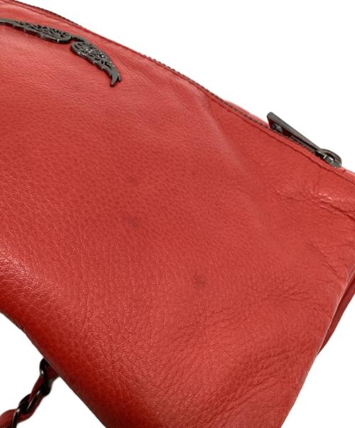 Zadig&Voltaire（ザディグエヴォルテール）Zadig&Voltaire (ザディグエヴォルテール) ROCK レザーショルダーバッグ レッドの古着・服飾アイテム