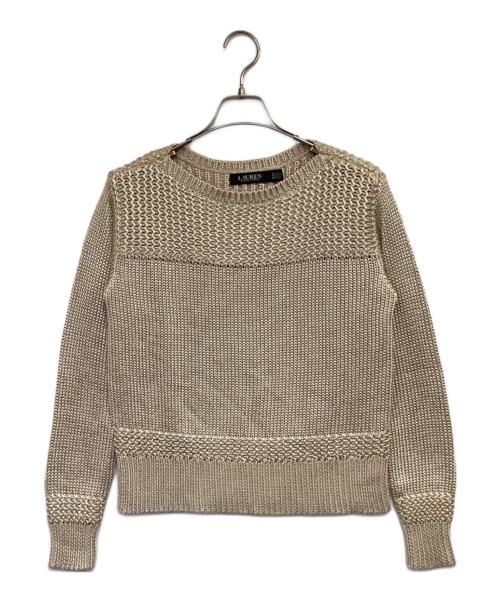 LAUREN RALPH LAUREN（ローレンラルフローレン）LAUREN RALPH LAUREN (ローレンラルフローレン) 厚手ニット ベージュ サイズ:Sの古着・服飾アイテム