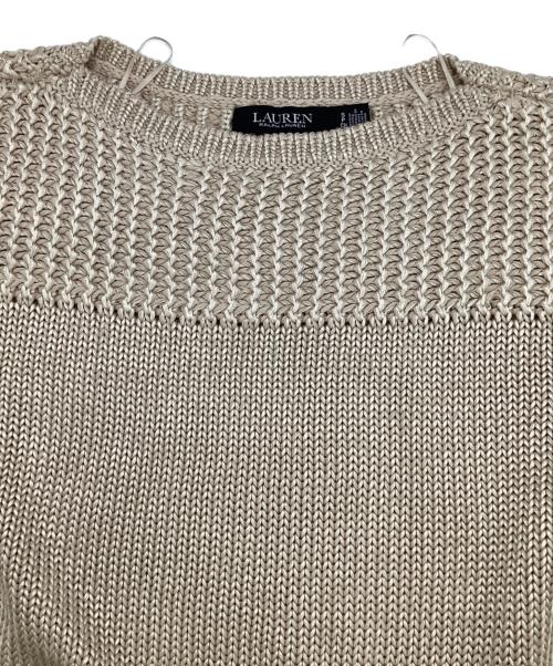 LAUREN RALPH LAUREN（ローレンラルフローレン）LAUREN RALPH LAUREN (ローレンラルフローレン) 厚手ニット ベージュ サイズ:Sの古着・服飾アイテム