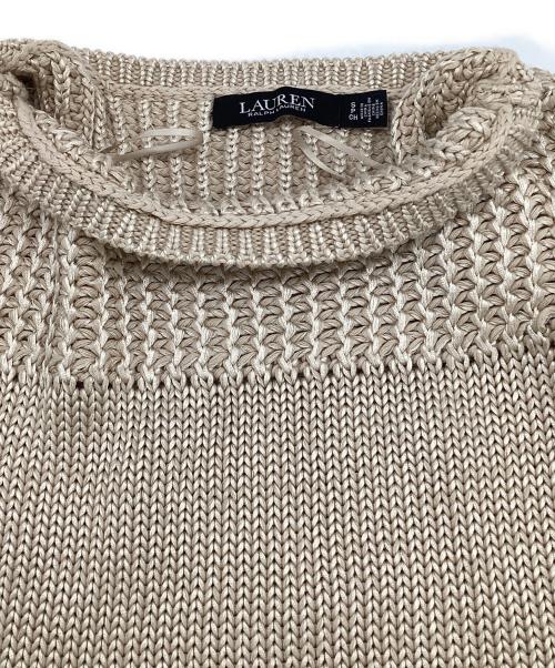 LAUREN RALPH LAUREN（ローレンラルフローレン）LAUREN RALPH LAUREN (ローレンラルフローレン) 厚手ニット ベージュ サイズ:Sの古着・服飾アイテム