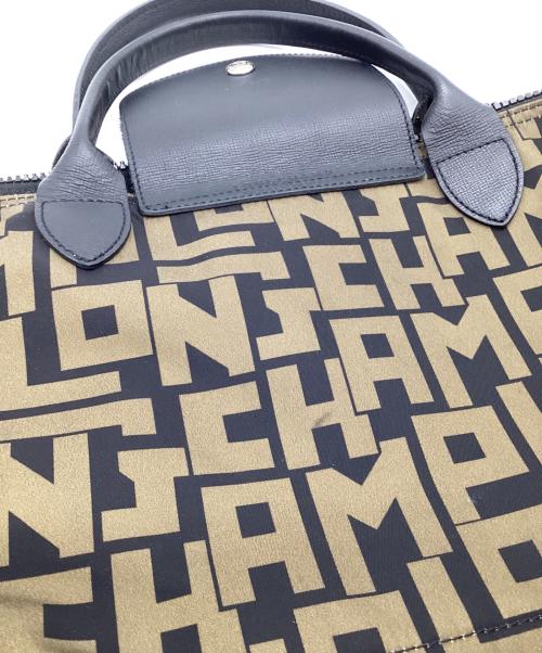 LONGCHAMP（ロンシャン）LONGCHAMP (ロンシャン) Le Pliage Nylon neo Shoulder Bag（ル プリアージュ ナイロン ネオ ショルダーバッグ） ブラック×カーキの古着・服飾アイテム