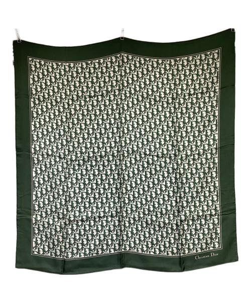Christian Dior（クリスチャン ディオール）Christian Dior (クリスチャン ディオール) スカーフ グリーン×ホワイトの古着・服飾アイテム