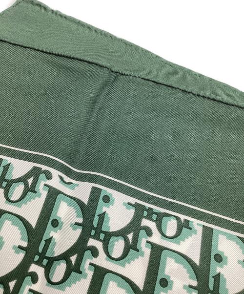 Christian Dior（クリスチャン ディオール）Christian Dior (クリスチャン ディオール) スカーフ グリーン×ホワイトの古着・服飾アイテム