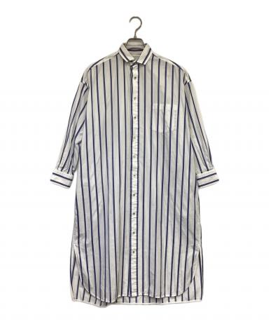 美品　ティッカ　TICCA ストライプロングシャツワンピース　コットン100% 中古・古着通販】ticca (ティッカ) ストライプ スクエアビッグ ロング