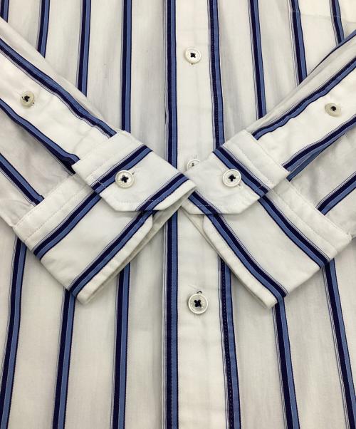 ticca（ティッカ）ticca (ティッカ) ストライプ スクエアビッグ ロングシャツ ワンピース ブルー サイズ:Freeの古着・服飾アイテム