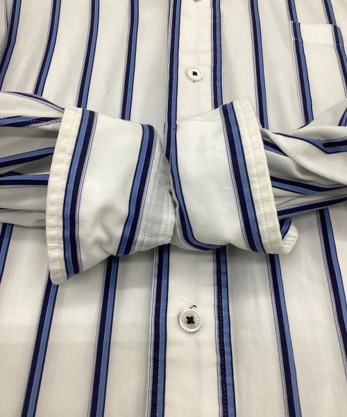 ticca（ティッカ）ticca (ティッカ) ストライプ スクエアビッグ ロングシャツ ワンピース ブルー サイズ:Freeの古着・服飾アイテム