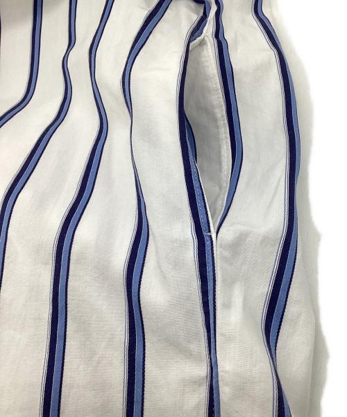 ticca（ティッカ）ticca (ティッカ) ストライプ スクエアビッグ ロングシャツ ワンピース ブルー サイズ:Freeの古着・服飾アイテム