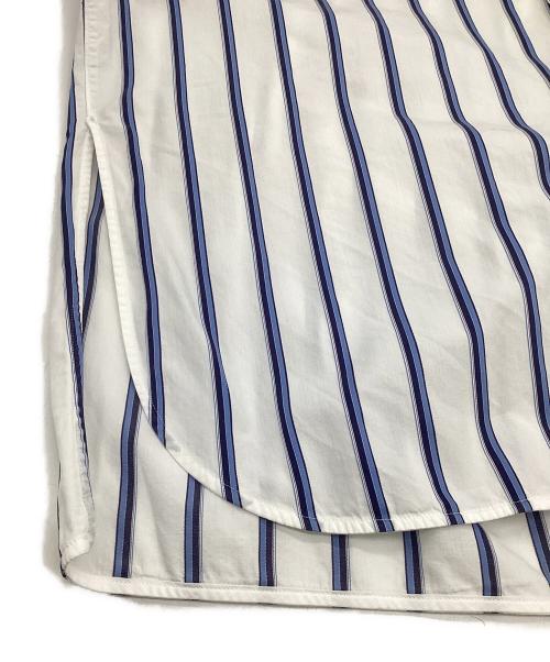 ticca（ティッカ）ticca (ティッカ) ストライプ スクエアビッグ ロングシャツ ワンピース ブルー サイズ:Freeの古着・服飾アイテム