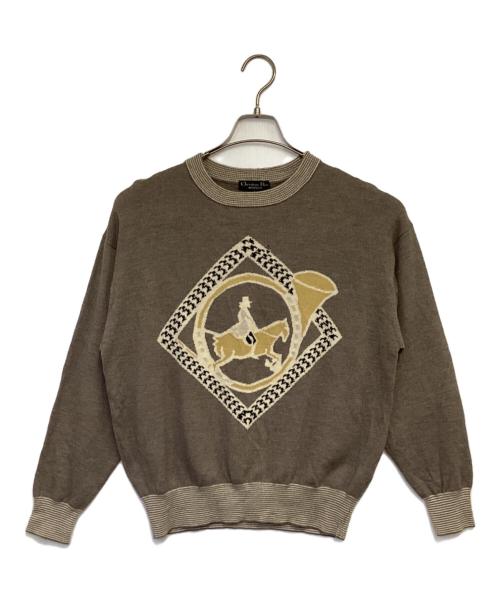 Christian Dior MONSIEUR（クリスチャンディオールムッシュ）Christian Dior MONSIEUR (クリスチャンディオールムッシュ) ウールニット ブラウン サイズ:Lの古着・服飾アイテム