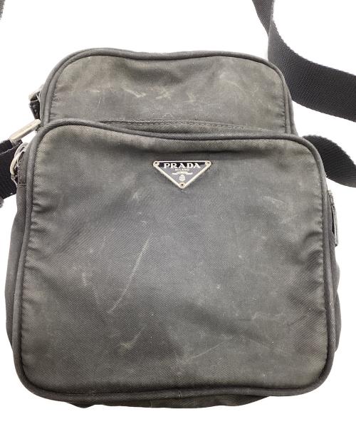 PRADA（プラダ）PRADA (プラダ) ナイロンショルダーポーチ ブラックの古着・服飾アイテム