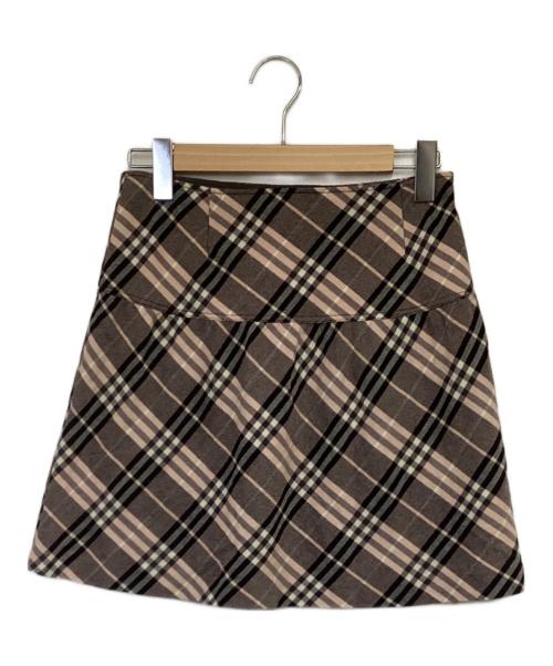 BURBERRY BLUE LABEL（バーバリー ブルー レーベル）BURBERRY BLUE LABEL (バーバリー ブルー レーベル) ラップスカート ブラック×ピンク サイズ:38の古着・服飾アイテム