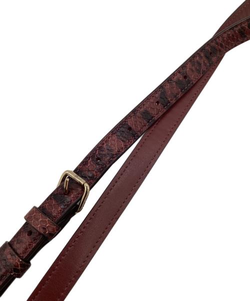 COACH（コーチ）COACH (コーチ) シグネチャー ショルダーバッグ ベージュ×レッドの古着・服飾アイテム