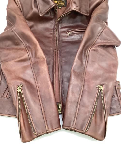 B-McCOY'S（ビーマッコイズ）B-McCOY'S (ビーマッコイズ) レザージャケット ブラウン サイズ:34の古着・服飾アイテム