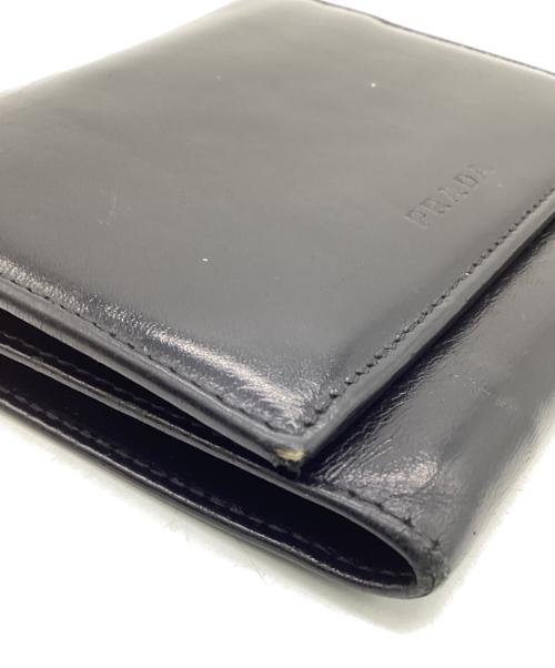 PRADA（プラダ）PRADA (プラダ) 3つ折り財布 ブラックの古着・服飾アイテム